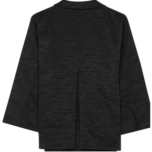 Eileen Fisher Blazer Jacket Open Front Ottoman Black Medium - Picture 4 of 9